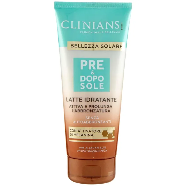 clinians-latte-idratante-pre-dopo-sole-con-attivatore-di-melatonina-200-ml image 1