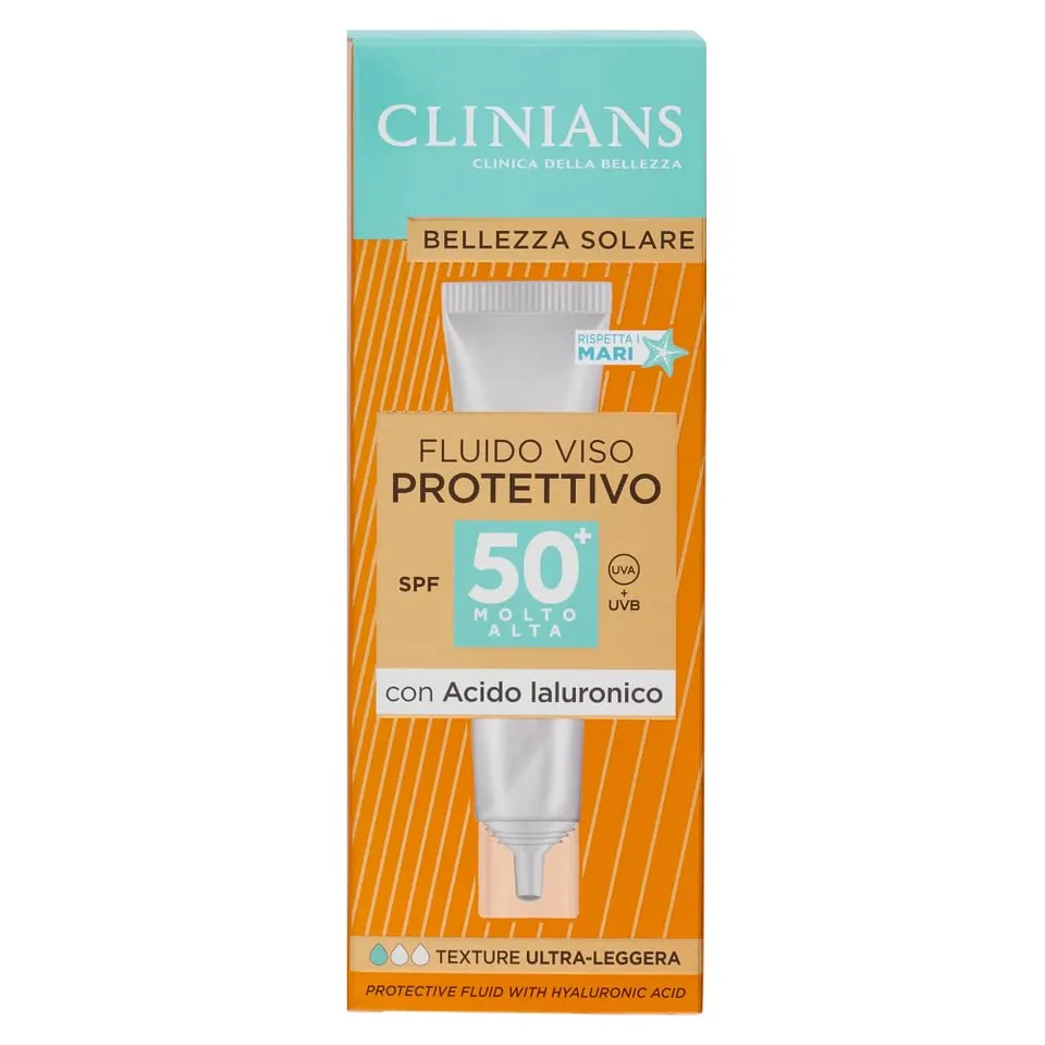clinians-fluido-protettivo-viso-spf50-con-acido-ialuronico-40-ml image 1