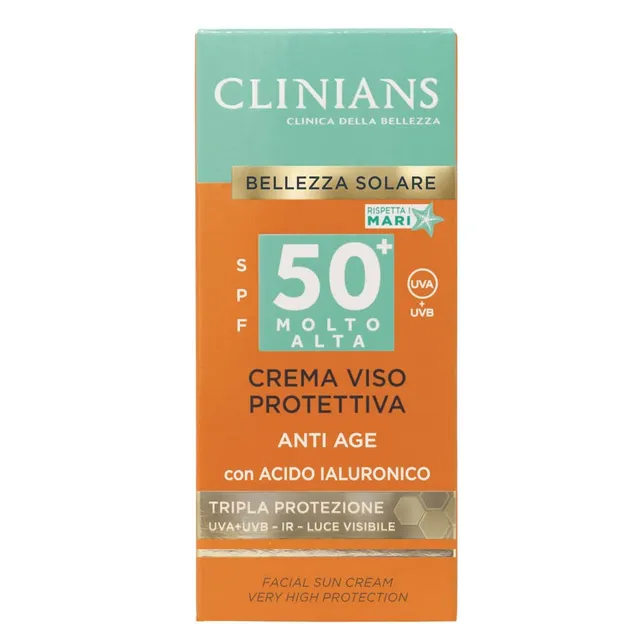clinians-crema-solare-viso-anti-age-spf50-con-peptide-multifunzionale-e-vitamina image 1