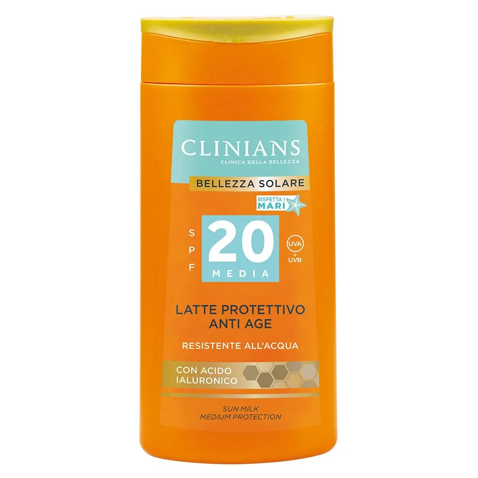 clinians-latte-protettivo-anti-age-spf20-con-acido-ialuronico-200ml image 1