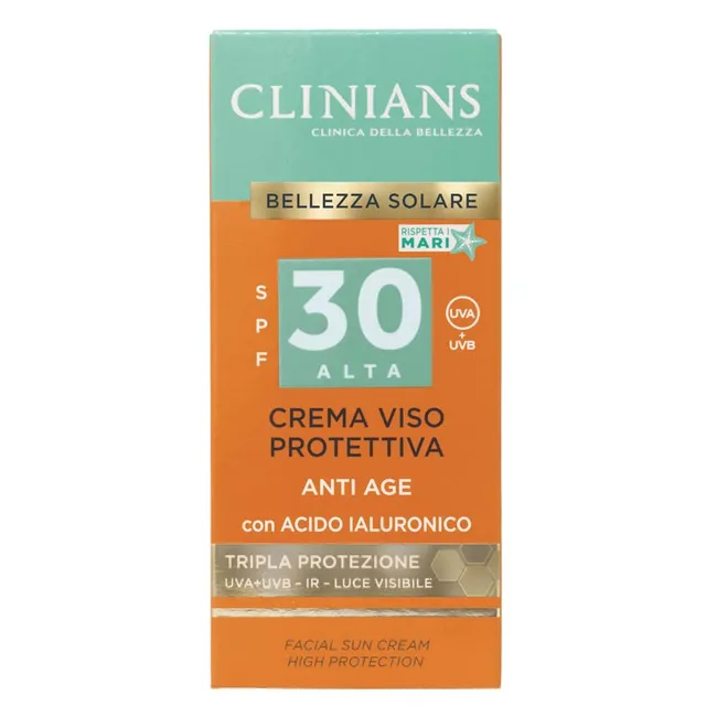 clinians-crema-solare-viso-anti-age-spf30-con-peptide-e-vitamina-e-75-ml image 1