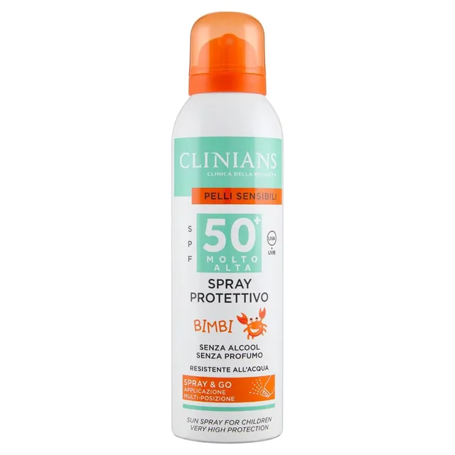 clinians-spray-protettivo-bimbi-spf50-con-aloe-e-vitamina-e-150ml image 1