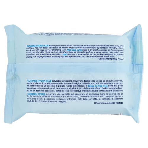clinians-hydra-plus-salviette-struccanti-25pz-x-6-pezzi-con-aloe-vera-oftalmolog image 4