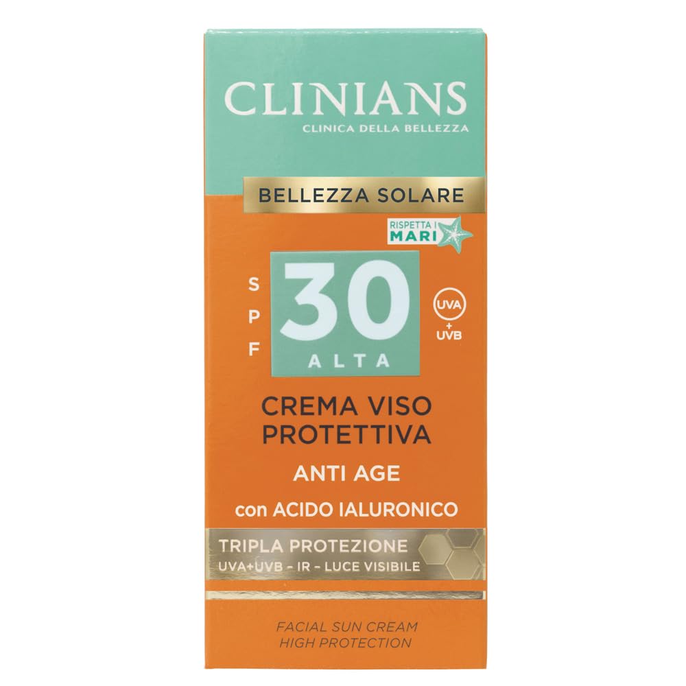 clinians-crema-solare-viso-anti-age-spf30-con-peptide-e-vitamina-e-75-ml image 1