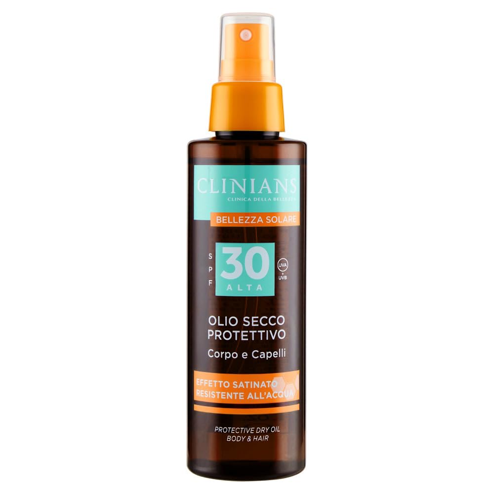 clinians-olio-secco-protettivo-corpo-e-capelli-spf30-con-vitamina-e-e-oli-di-man image 1