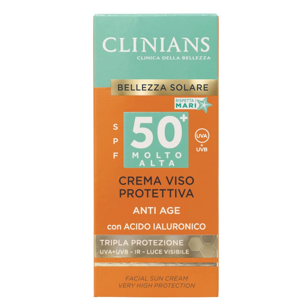 clinians-crema-solare-viso-anti-age-spf50-con-peptide-multifunzionale-e-vitamina image 1