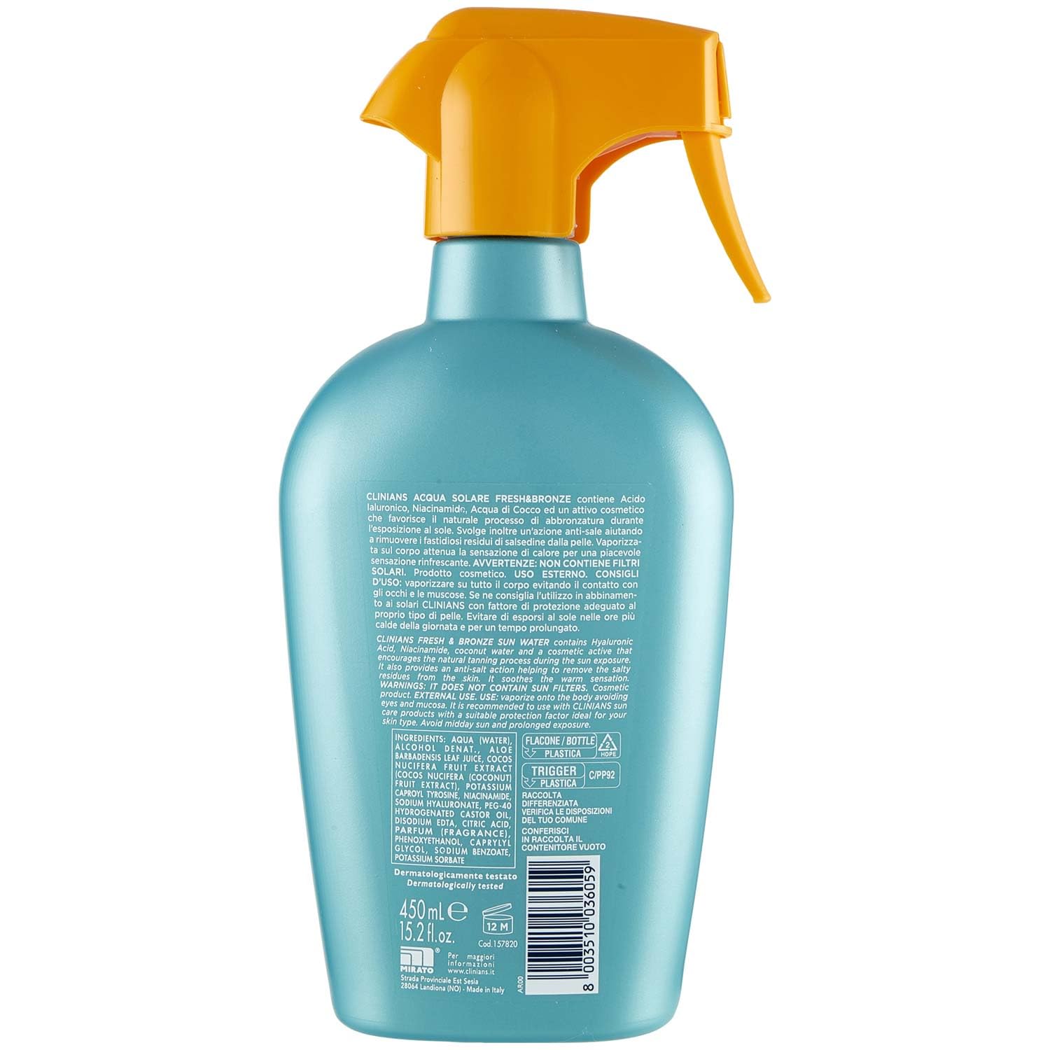 clinians-acqua-solare-abbronzante-fresh-bronze-con-niacinamide-e-acido-ialuronic image 3