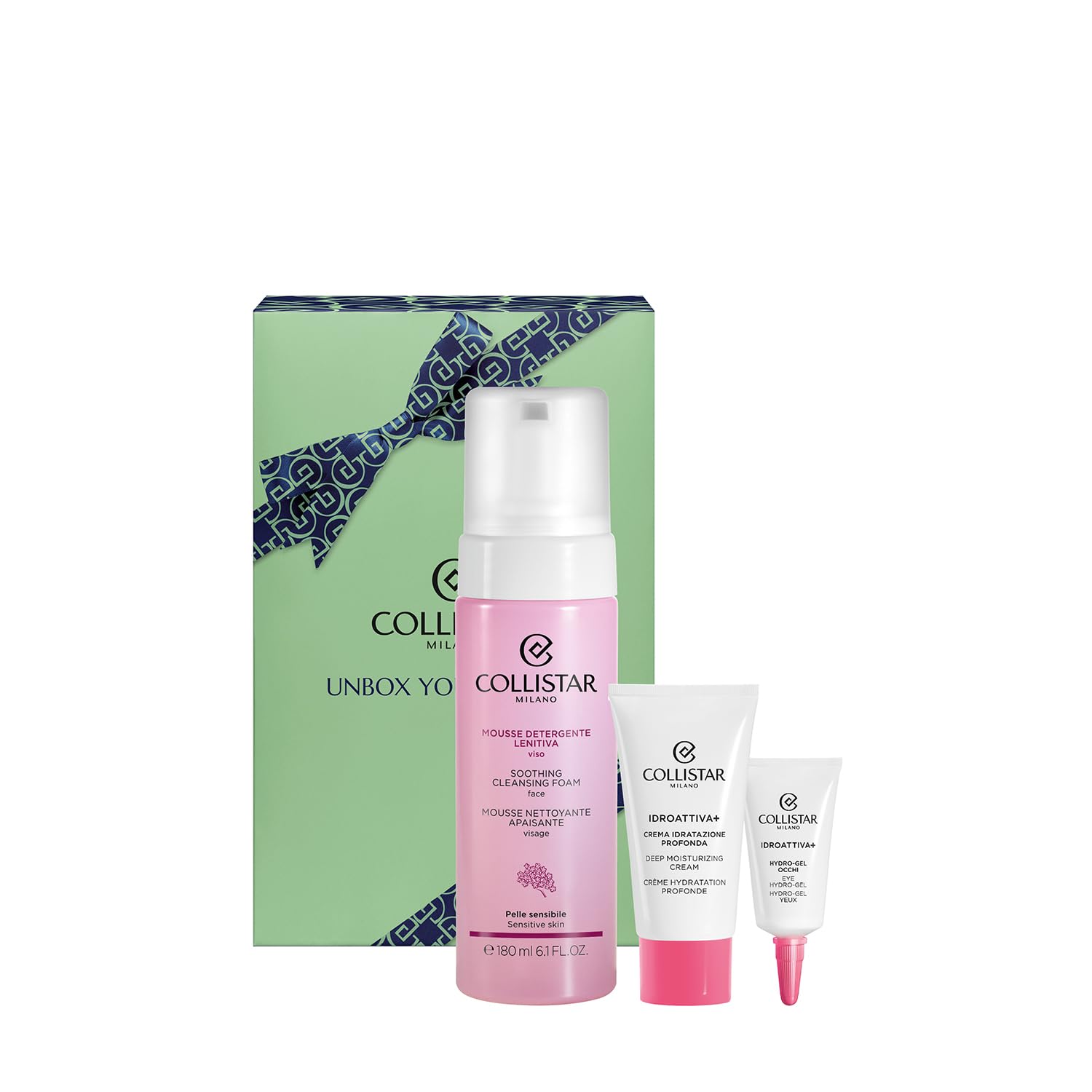 collistar-cofanetto-regalo-viso-idroattiva-mousse-180ml-crema-25ml-hydro-gel-occ image 1