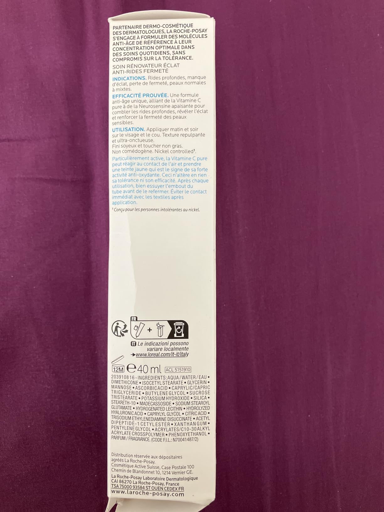 Effetto filler visibile