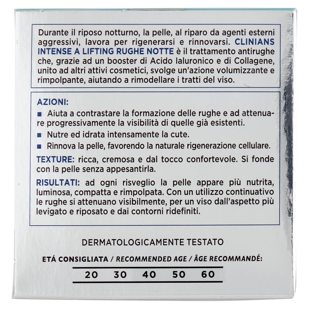 clinians-intense-a-lifting-rughe-trattamento-notte-antirughe-con-acido-ialuronic image 2