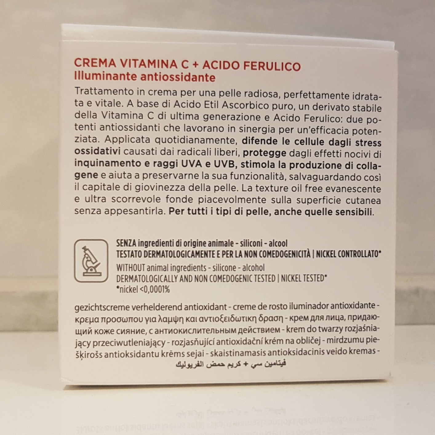 Finalmente una crema con vitamina C che non irrita